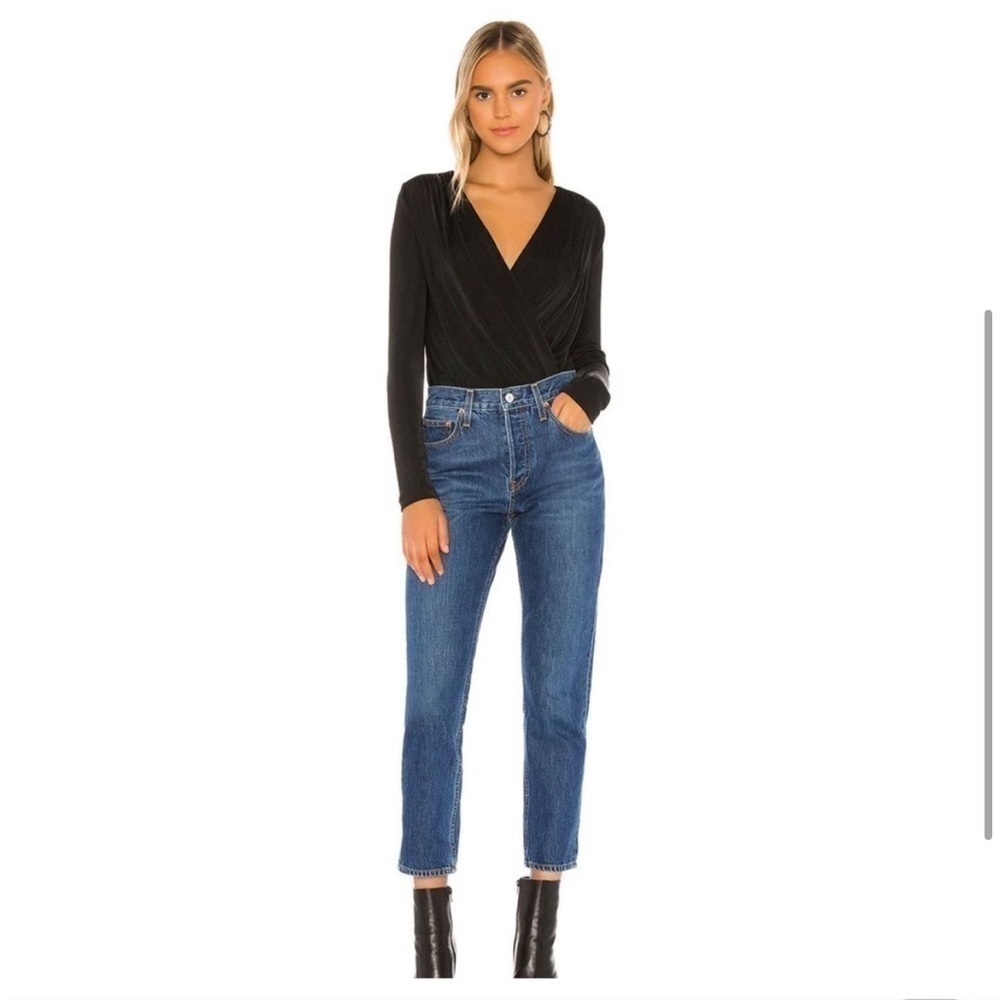 Free People Turnt Bodysuit in Black